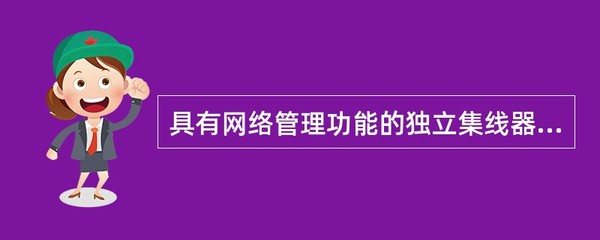 具有网络管理功能的独立集线器